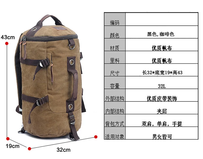 extra large canvas backpack