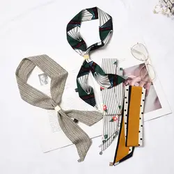 Женская 2019 осень зима взрывы Медь Подвесной кулон шелк дикий 5*90 см Простые Модные Повседневные шарф