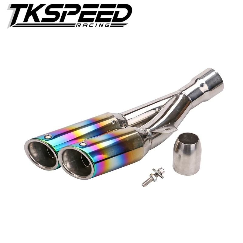 

Universal Dual Exhaust Muffler Pipe Slip On For Motorcycle Motocross Supermoto Street Bike Scooter ATV Quad Dirt Bike