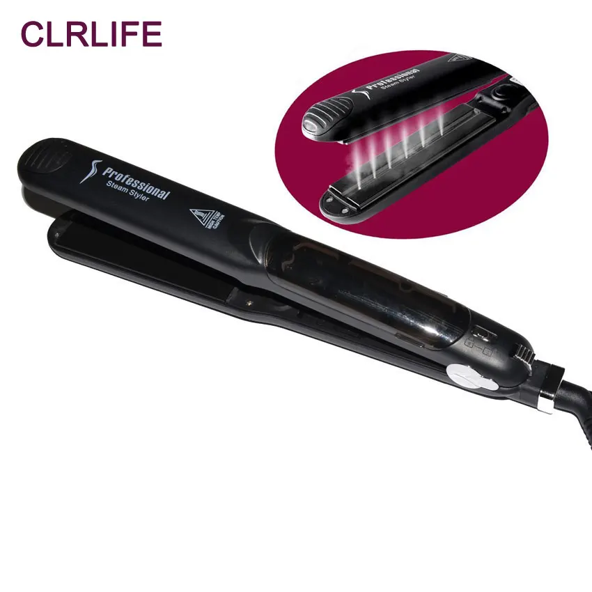 

CLRLIFE Tourmaline Ceramic Argan Oil Steam Spray Hair Straightener Flat Iron Vapor Plate Straightening Hair Care Styling Tools