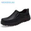 MIXIDELAI big size 38-48 mens dress italian leather shoes luxury brand mens loafers genuine leather formal loafers moccasins men ► Photo 1/6