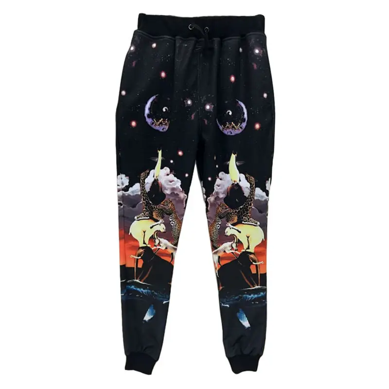 

Funny Harem Pants 3D Print Animal Characters Moon Galaxy Space Full Length Sweatpants Autumn Winter Trousers Pantalon Homme