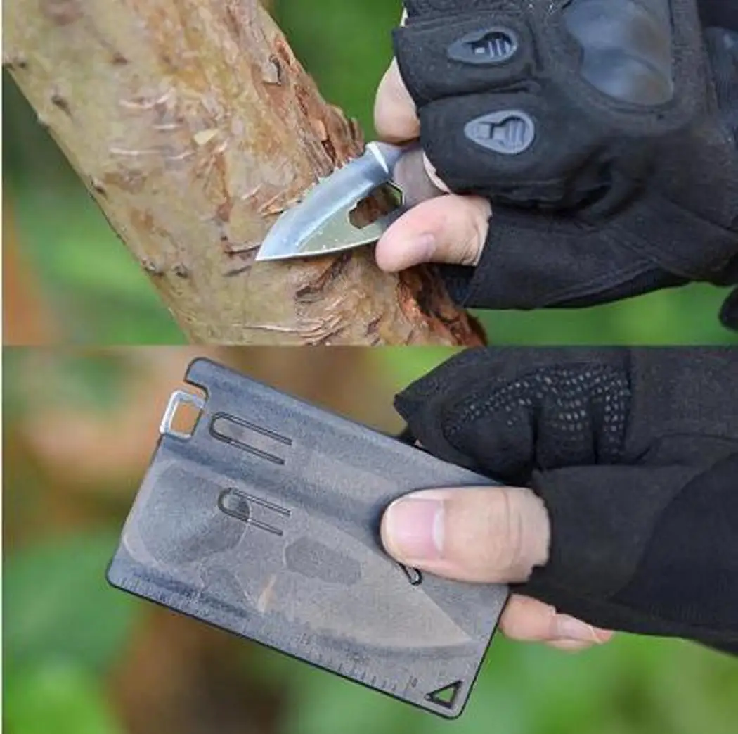 Multifuncional supervivencia cuchillo tenedor juegos de viaje Camping utensilio 2 piezas conjunto al aire libre etc carne etc 36G caliente