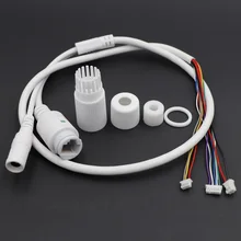 Камеры видеонаблюдения IP сети Камера модуль печатной платы видео Мощность белый кабель, 65 см в длину, RJ45 гнездовые разъемы с Terminlas, водонепроницаемый коннектор для кабеля