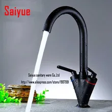 360 градусов вращающийся медный черный Живопись кухонный кран горячей и холодной воды овощи раковина смеситель