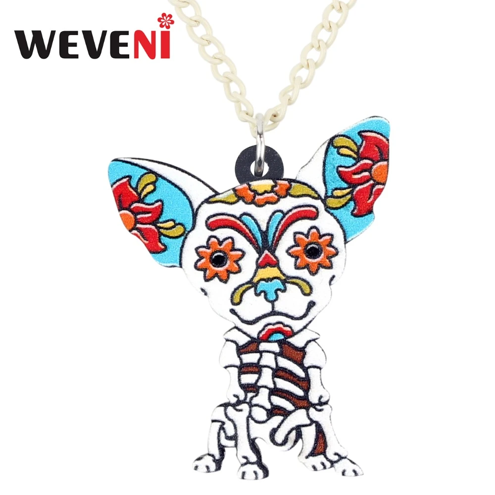 Weveni アクリルハロウィン花スケルトン犬ネックレスペンダントチェーンチョーカーアニメフェスティバル女性女の子パーティーホットペット ペンダントネックレス Aliexpress Weveni アクリルハロウィン花スケルトン犬ネックレスペンダントチェーンチョーカーアニメフェスティバル女性女の子パーティーホットペット ペンダントネックレス Aliexpress