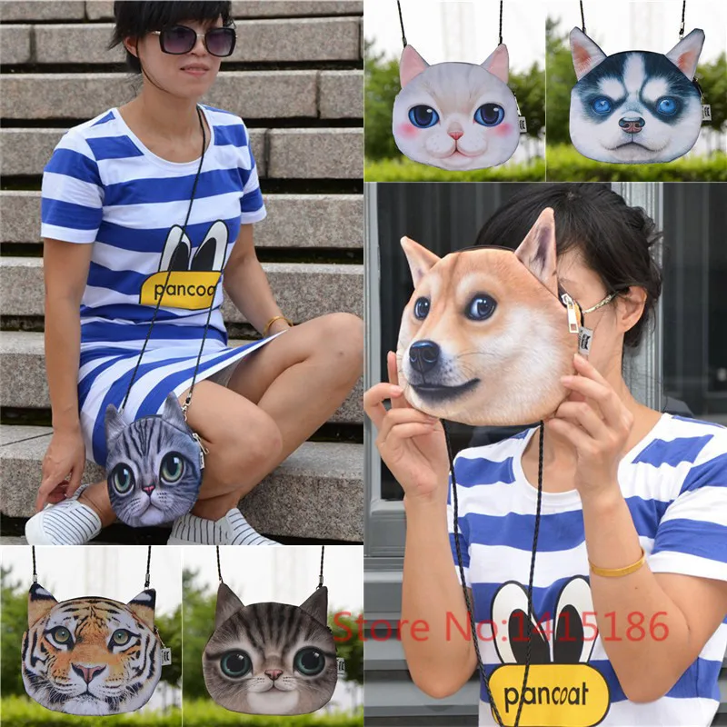 Shoulder bag HARAJUKU cat chain cross-body bag soft bag miaomiao women's handbag animal head bag shoulder bag harajuku cat chain cross body bag soft bag miaomiao women s handbag animal head bag