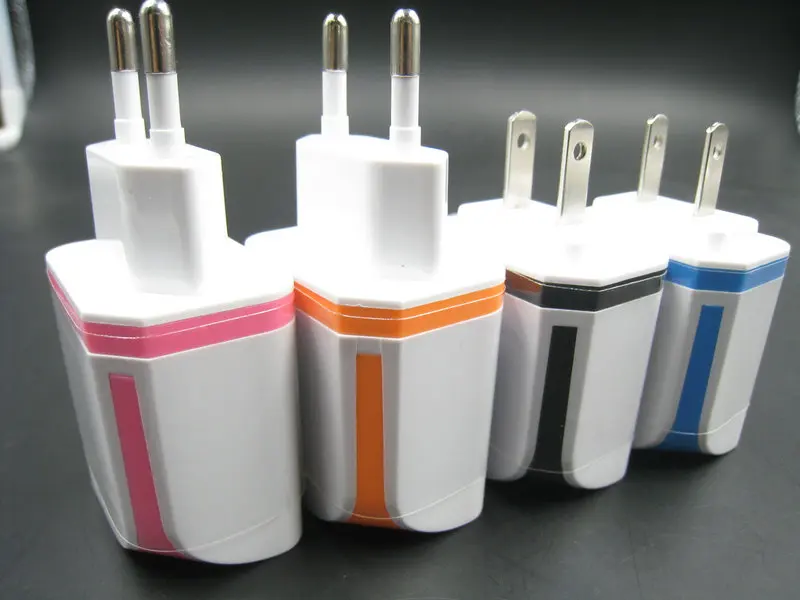 New Candy Travel USB Charger Adapter EU US Plug Butterfly 2 USB Wall Charger Travel Adapter For iPhone Samsung Phone 50pcs/lot