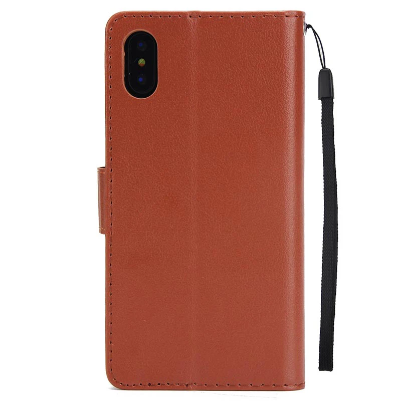 10 шт. кожаный чехол-бумажник для карт для iPhone 11 Pro Max XS XR X 8 7 6 6S Plus Держатель подставка чехол противоударный защитный чехол