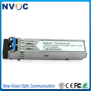 

1.25G 80KM 1410nm CWDM LC SFP Transceiver Module with DOM Function,1.25G 1270-1610nm Dual LC Optic SFP CWDM Module