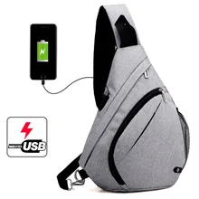 ФОТО  Men Backpacks USB Charging Backpack for Teenagers Boys School Bag for Male One Shoulder Crossbody Chest Rucksack Mochila