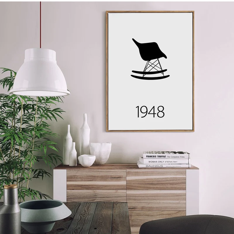 

Minimalist Vintage Chair Canvas Art Print Poster, Wall Picture for Living Room Decoration, Home Decor Painting