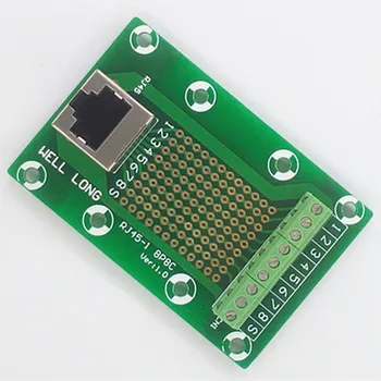 

RJ45 8P8C Jack1-Way Buss Breakout Board,Terminal Block, Connector.