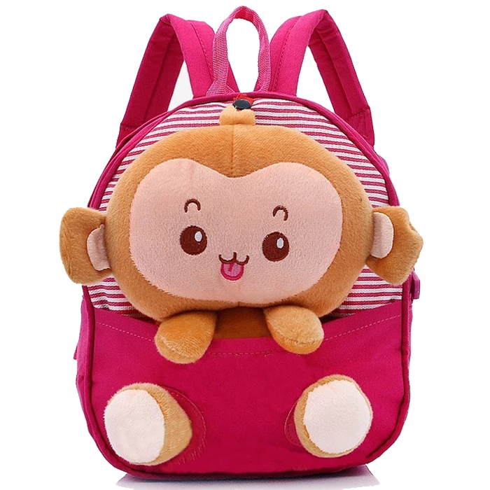 Новые милые детские школьные сумки, мультяшная обезьяна игрушка «Тигр», мягкий хлопковый рюкзак, мини-сумка для малышей, сумка для детских садов, мальчиков и девочек