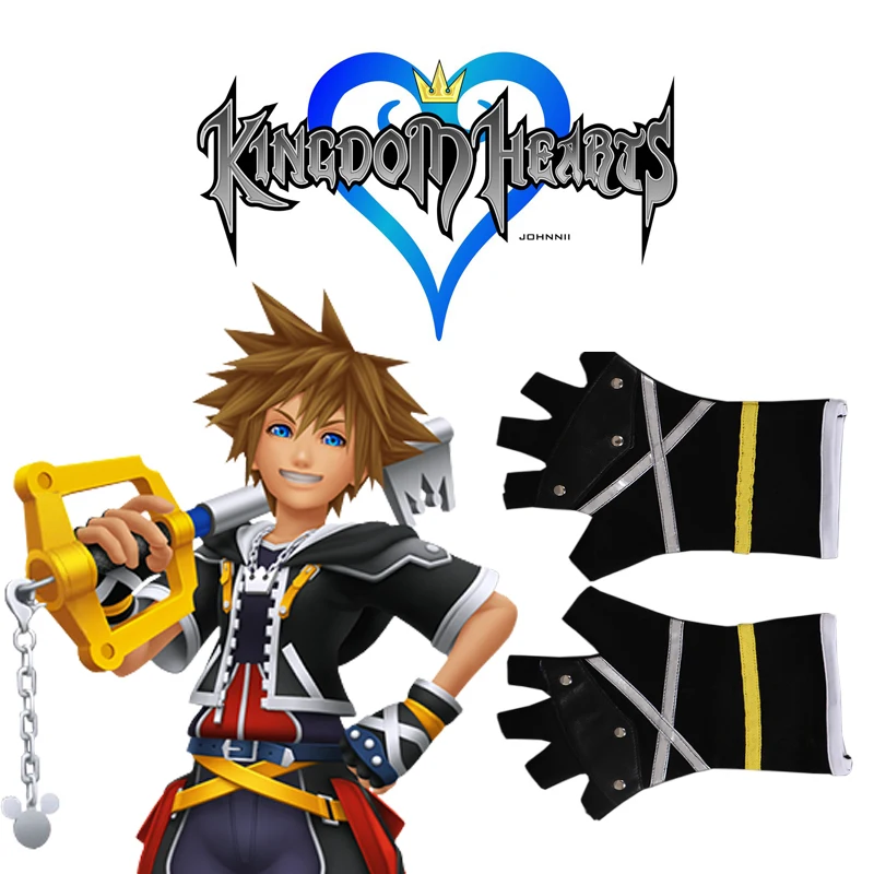 Kingdom Hearts Sora PU Gloves Game Cosplay Accessoriesin Costume Props