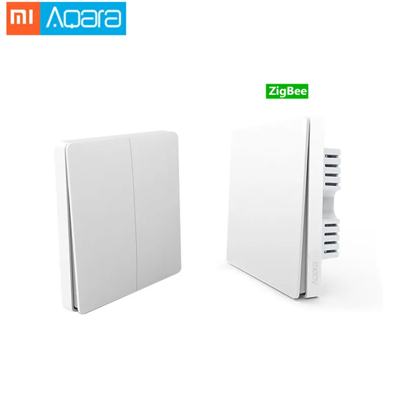 Оригинальный Xiaomi Aqara Mijia Умный дом свет управление один огонь провода ZigBee беспроводной ключ настенный выключатель через Смартфон APP Remote