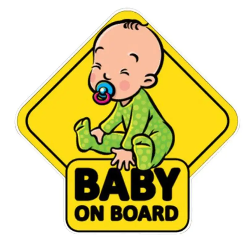 

14.7x14.7cm Car Sticker BABY ON BOARD Waterproof Colored Graphic Auto Decal