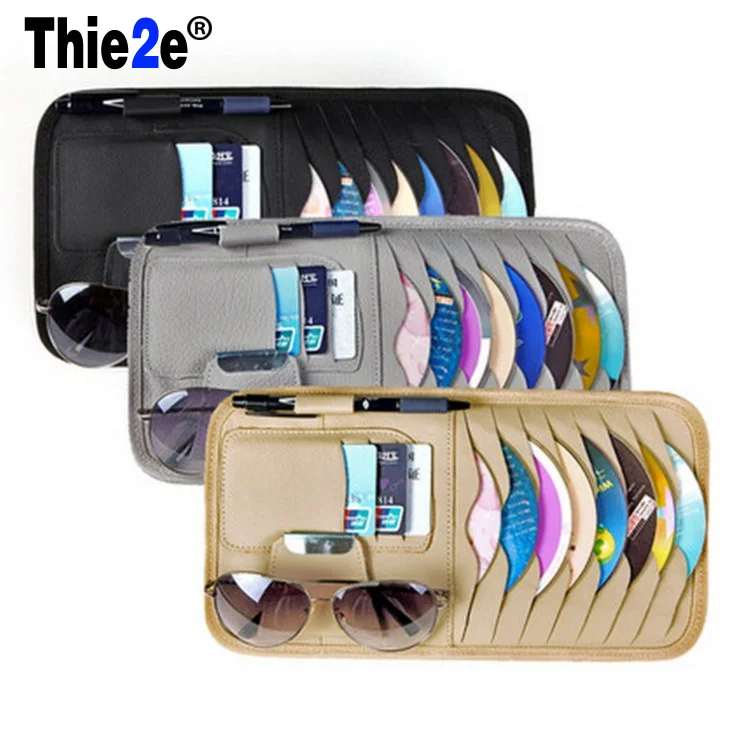 Car CD Holder Auto Visor DVD Disk Card Case Clipper Bag Car Styling