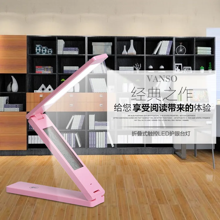 

Creative learning office bedroom reading lamp charging folding touch dimmer calendar LED lamp