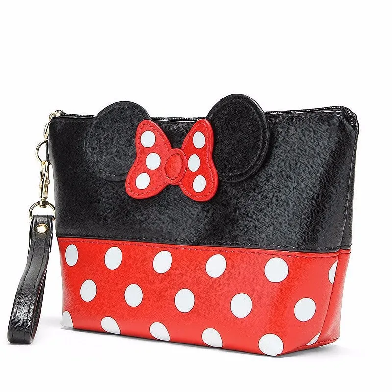Косметички Minnie женская косметичка новая мультяшная большая сумка клатч с бантом