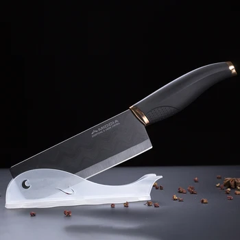 

New Design 6 inch Matt Black Ceramic Kitchen Cleaver Knife Slicing Knife Chef's Knife With Sheath