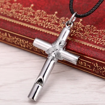

H&F12pcs/lot Dropshipping Movie Jewelry Hot Anime Hell Girl Series Alloy Whistle Silver pendant Necklace hot sale rope necklace