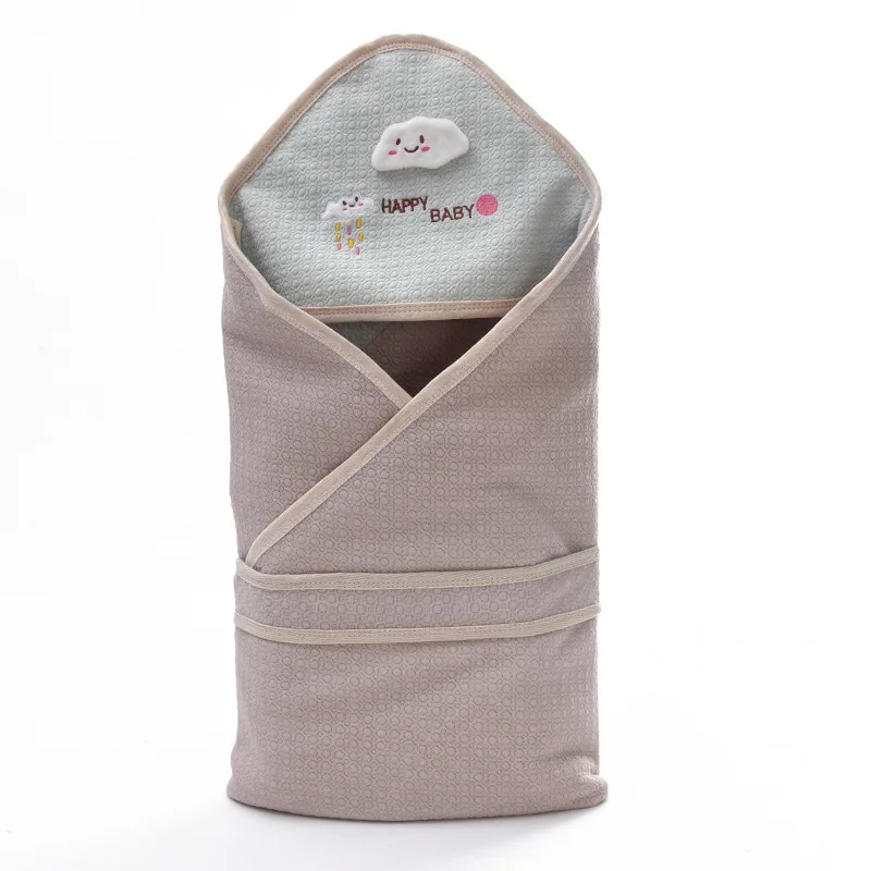 Baby Blanket Cotton Infant Muslin Bamboo Breathable Envelop Swaddle For Newborn Baby Hooded Sleepsack Parisarc Blankets - Цвет: Green Purple