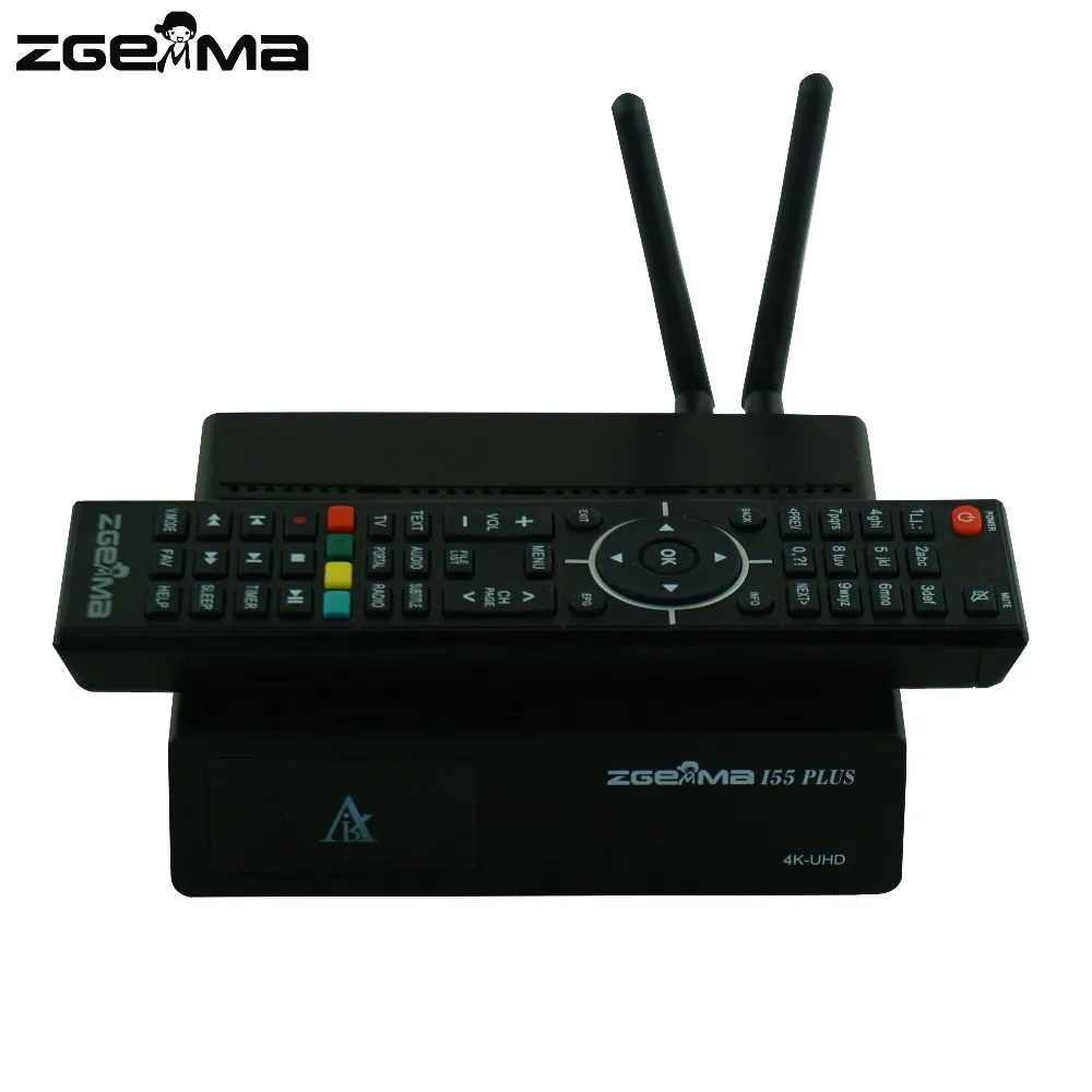 2 шт./лот Новинка 4K UHD IPTV Box ZGEMMA i55 Plus Linux OS E2 H.265/HEVC мультистрим со встроенным WiFi |