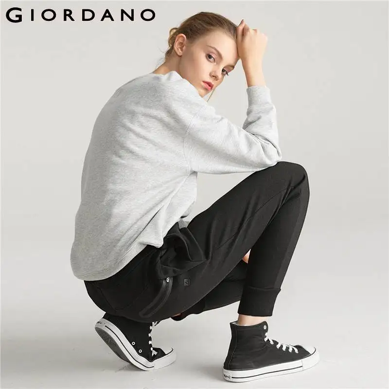 Giordano женские спортивные утеплённые брюки на эластичной талии с резинкой