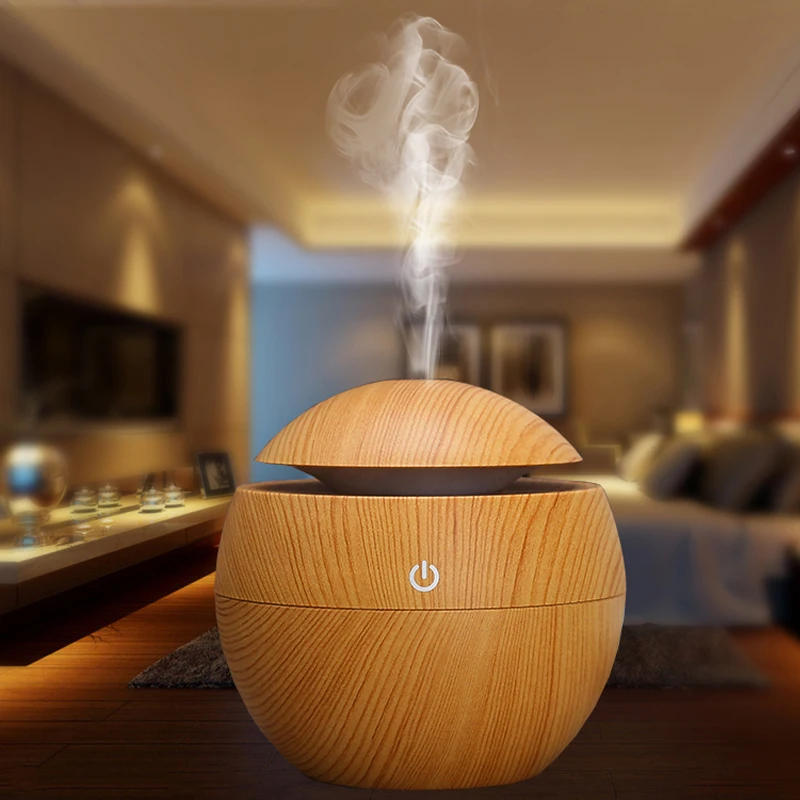 

130ML wood Aromatherapy Essential Oil Aroma Diffuser LED Ultrasonic Cool Mist maker Air usb mini Humidifier air purifier