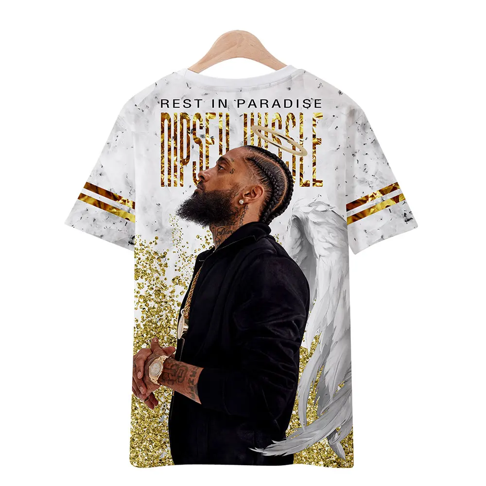 NIPSEY HUSSLE T Shirt Men Harajuku Streetwear Summer 3d Print T-shirt Mens Clothing Casual Oversized T Shirt Hip Hop Custom