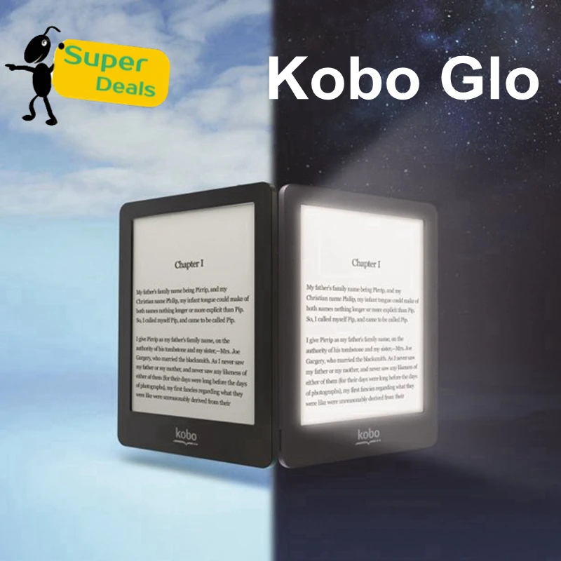 New 6" Kobo Glo 2GB Wi Fi Touchscreen PDF TXT Backlight Ink Ebook