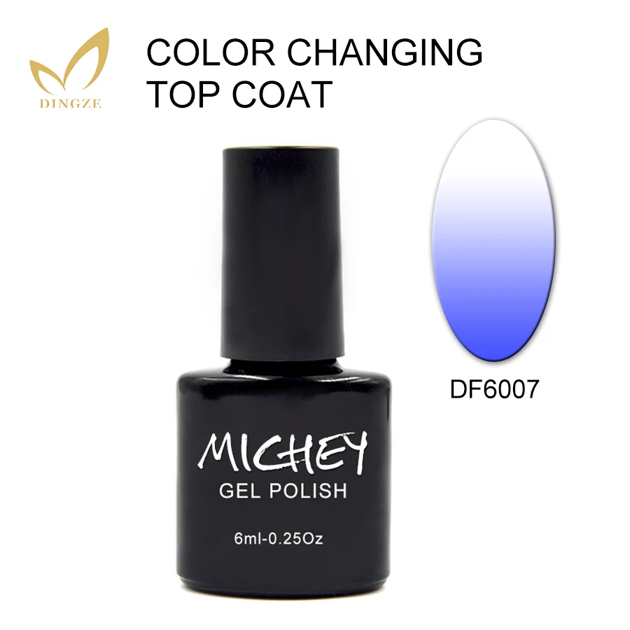 MICHEY, Новое поступление, верхнее покрытие, высокое качество, легко отмачивается, длительное изменение цвета, верхний гель, разный базовый цвет, разный эффект - Цвет: DF6007