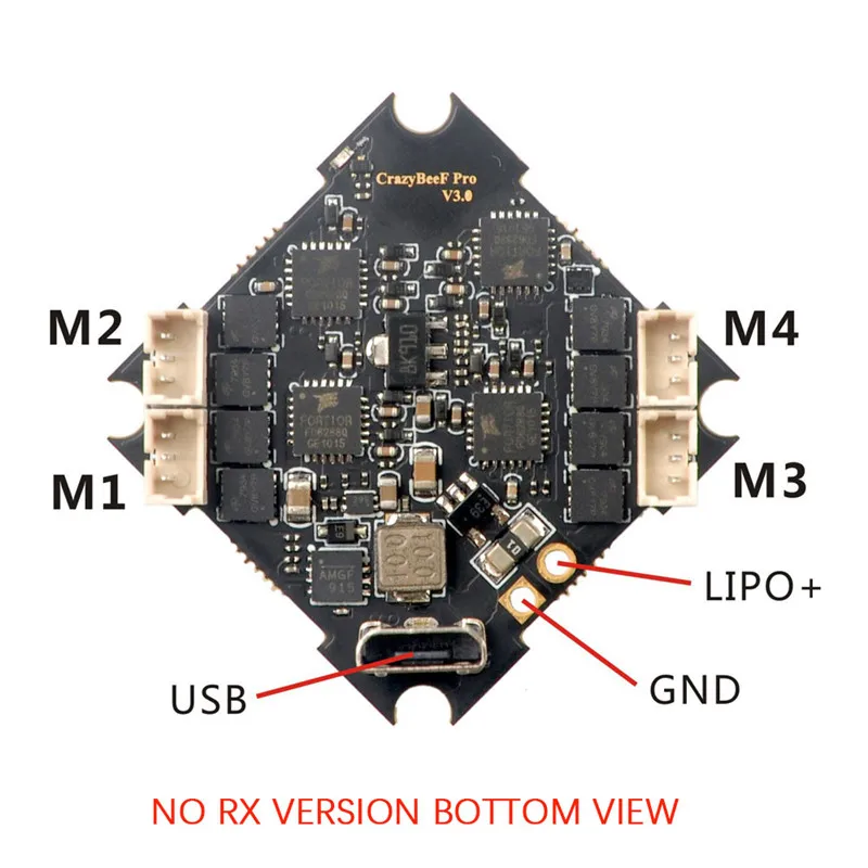 Eachine Crazybee F4 PRO V3.0 Контроллер полета 10A 2-4S бесщеточный ESC совместимый приемник для Cinecan 4K гоночный Дрон