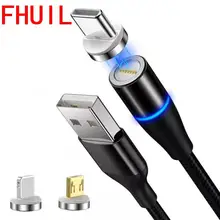 Magnetic USB Type C Cable For iPhone Samsung Redmi Note 7 K20 Oneplus 7 Pro 3in1 QC3.0 Fast Charging Micro Mobile Phone Cables