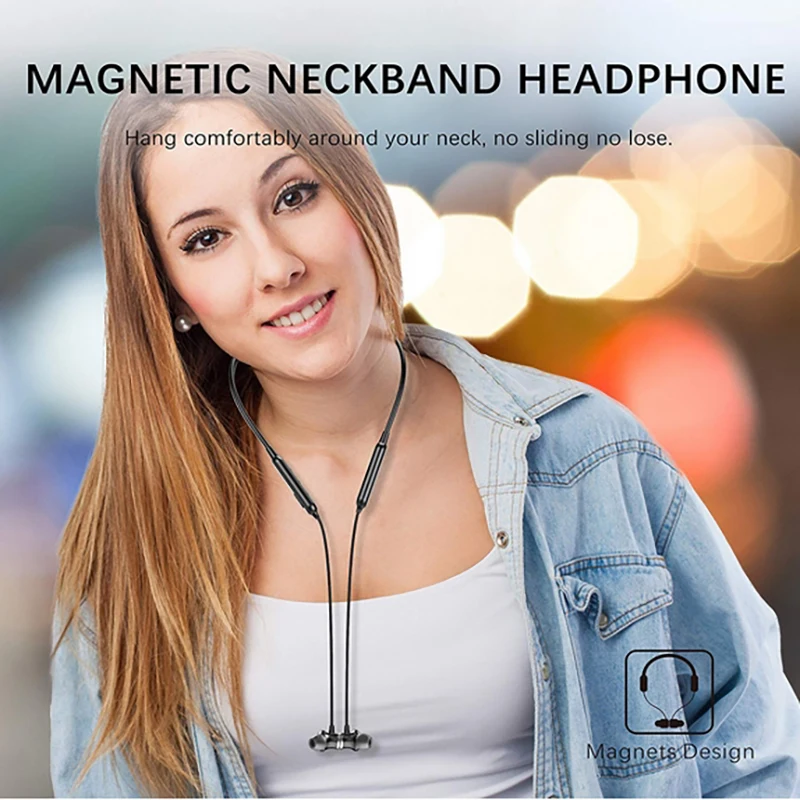 Mpow Active Noise Cancelling Sport Headphones Hi-Fi Stereo Magnetic Neckband Headset Bluetooth V4.2 Waterproof Earbuds with Mic (2)
