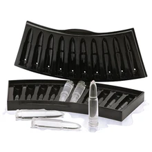 10 сеток силиконовые формы для льда мороженое в форме пули лоток DIY Мороженое производитель формы питьевой Бар Инструмент Кухонные аксессуары