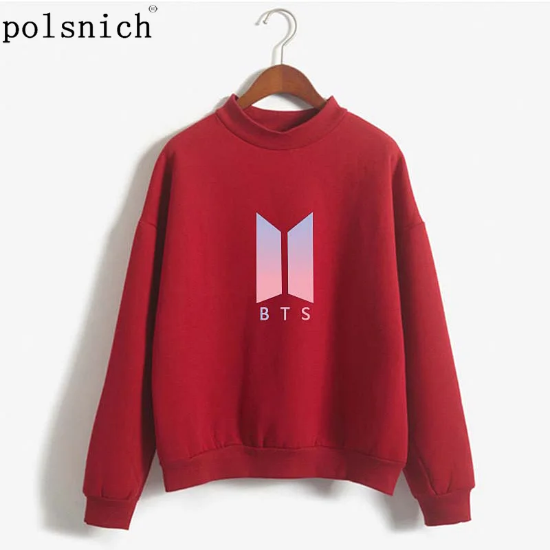 

2019 Polsnich Kpop women's hoodie men's men's Bangtan boy letter printing fan support album hoodie Moletom drop shipping