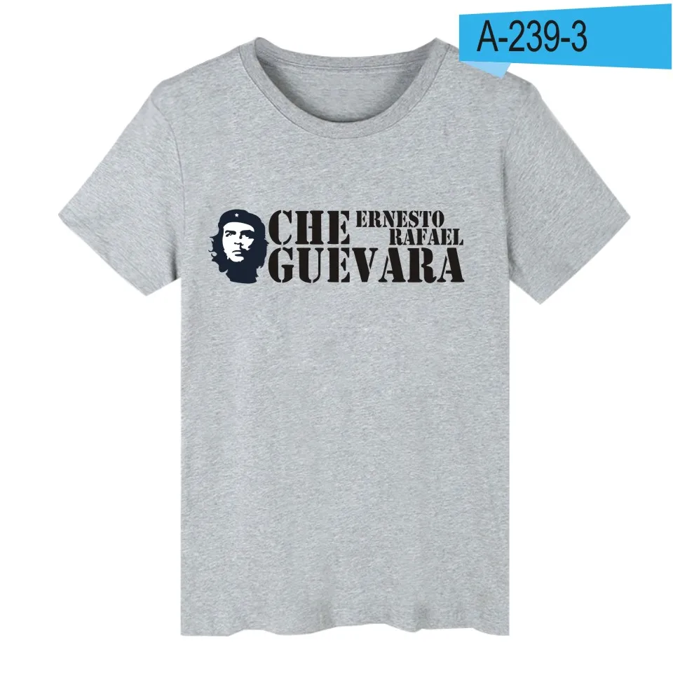 LUCKYFRIDAYF Che Guevara t-shirts printed summer sport men women t shirts casual o-neck tee shirt short sleeve t-shirt tops 4XL - Color: Gray