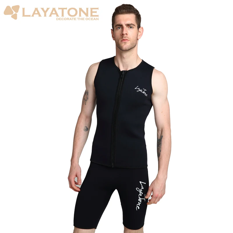 Жилет LayaTone для мужчин гидрокостюм из неопрена 3 мм топ без рукавов|wetsuit vest|neoprene