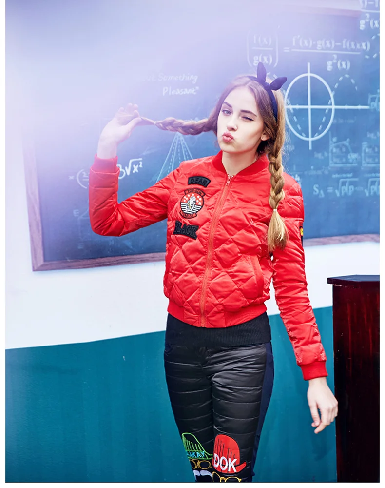 Women Down Jacket Winter Autumn Short Coat Female Light Thin Baseball Overcoats 2018 Ladies Clothing4
