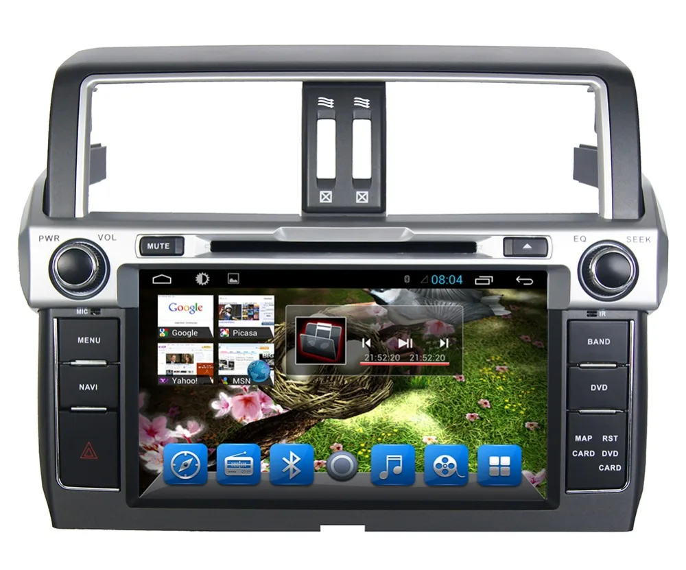 Discount 9" HD  Quad Core Android 6.0 Car DVD Radio GPS Navigation Player for Toyota Land Cruiser Prado 150 2014 2015 2016 ADAS DVR 3