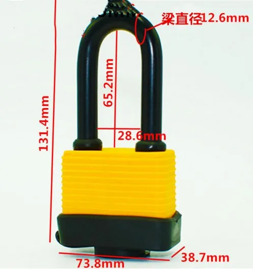 65 мм длинная Скоба сверхмощный Водонепроницаемый нержавеющий гаражный садовый замок сильный слой навесной замок для ворот складской двери