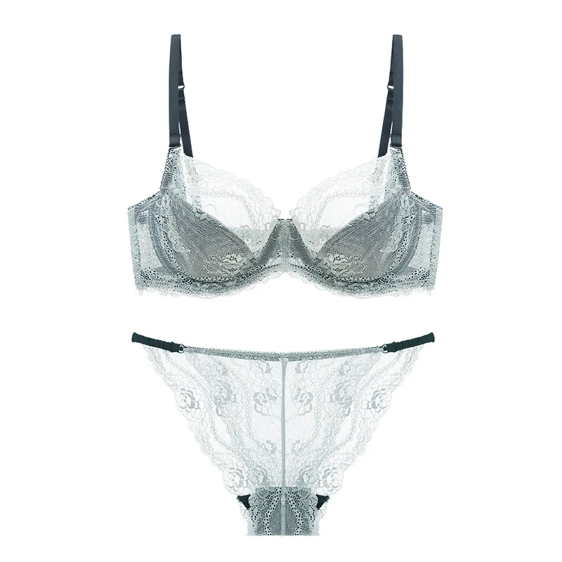 BEFORW Fashion Ultra Thin Bras Set Comfortable Sexy Bra Set Exquisite Transparent Lace Bra set Elegant Lace Women Lingerie Set