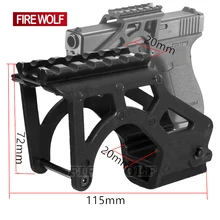 

Tactical Hand Gun / Pistol Accessory Glock Scope Laser Flashlight Mount Light Weight Polymer For GIS G17