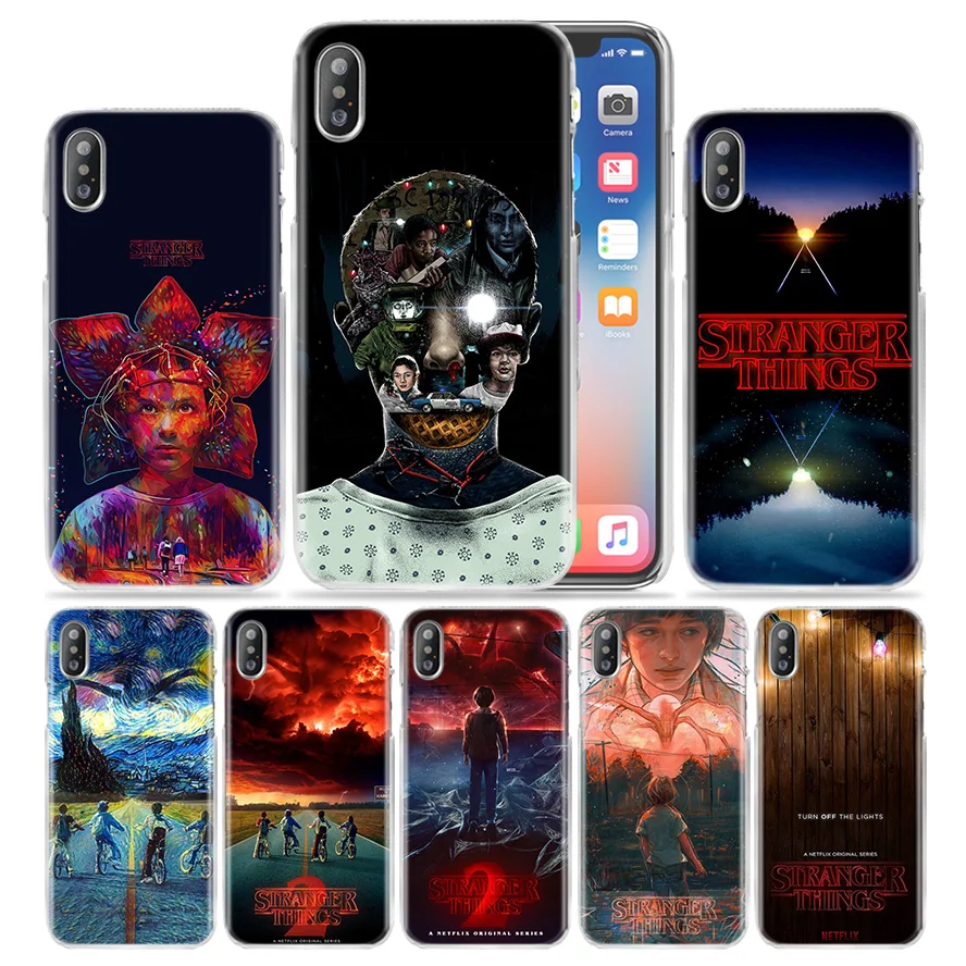 

Case for iPhone XS Max XR X 10 7 7S 8 6 6S Plus 5S SE 5 4S 4 5C Clear Hard Plastic Phone Cover Coque Stranger Things Film Hot