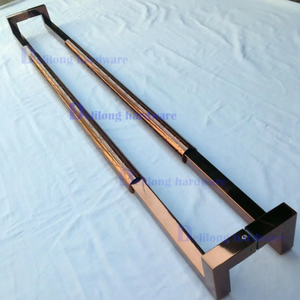 

European popular Glass door handle stainless steel rose gold double doors open sliding door modern Chinese long handles 1200mm