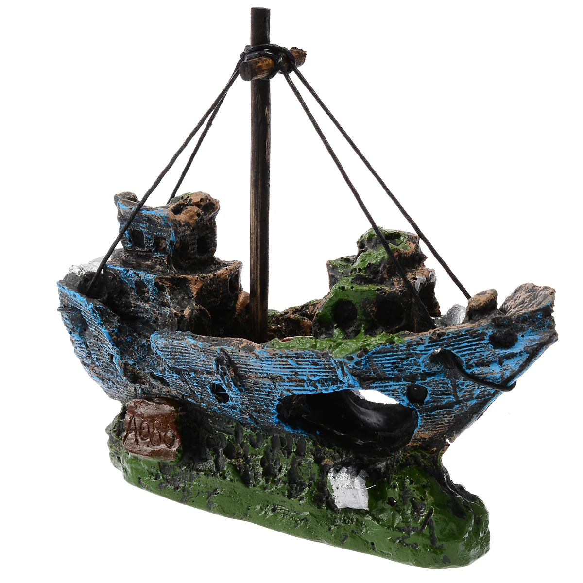 Fish Tank Resin Pirate Ship Aquarium Pirate Boat Ornaments for Home Garden  Decoration