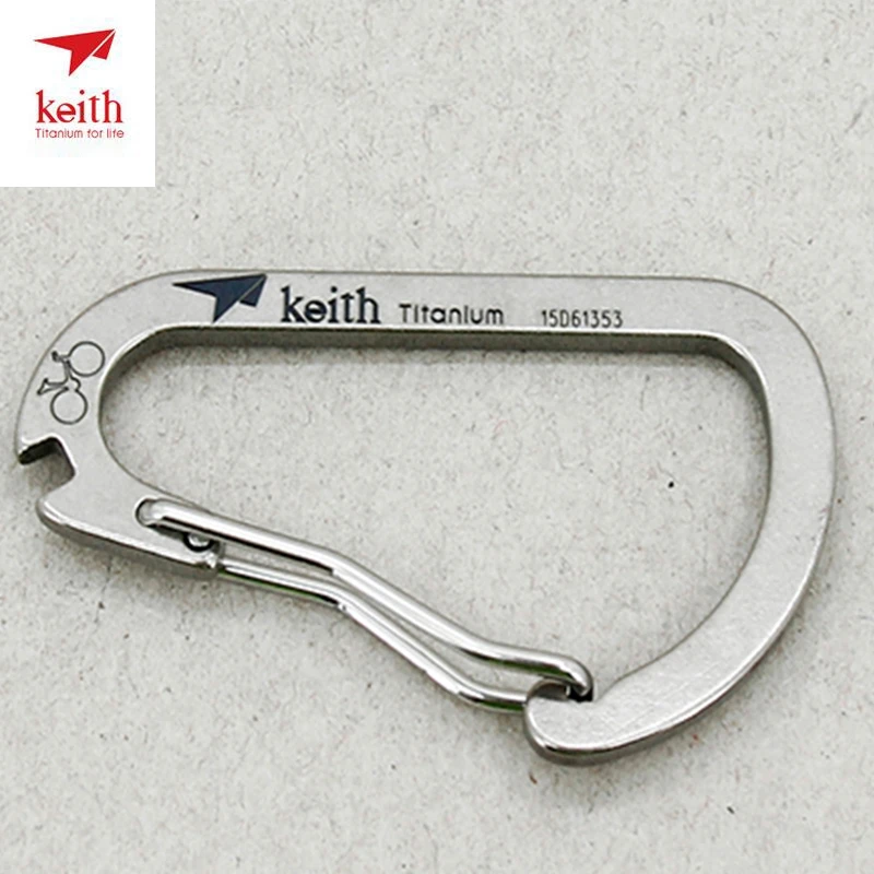 Outdoor Titanium alloy Carabiner Clip Snap Hook Keychain Keyring Ultra-light New