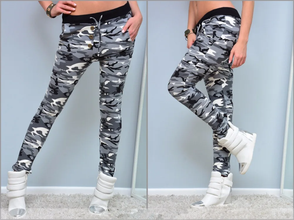 Londinas Ark Store Drawstring Elastic Mid-Waist Printed Camouflage Pant Skinny Pencil Ankle-Length Leggings Women Fashion Pants (15)_